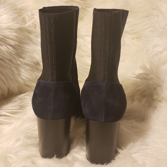 Rag & Bone navy blue suede agnes ankle boots - Picture 2 of 7